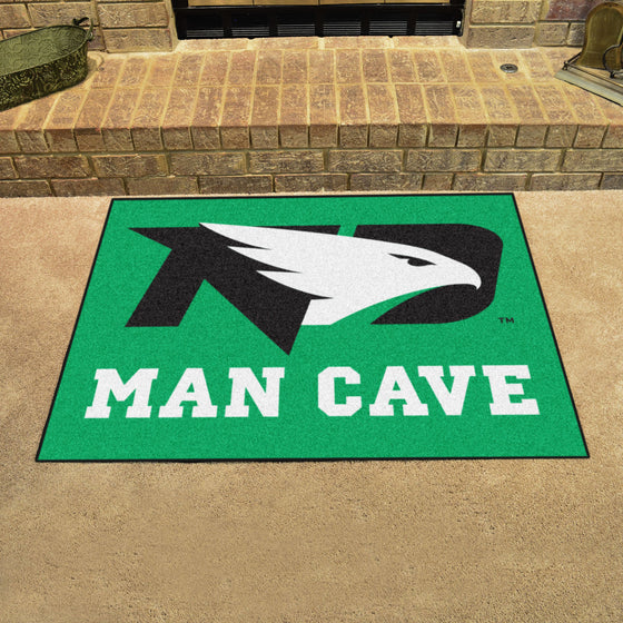 North Dakota Fighting Hawks Man Cave All-Star Rug - 34 in. x 42.5 in.