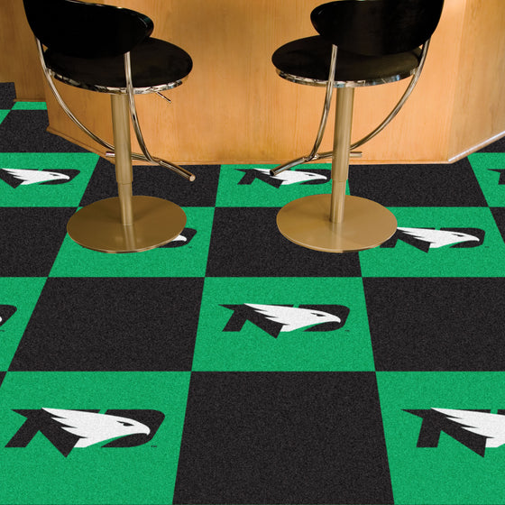 North Dakota Fighting Hawks Team Carpet Tiles - 45 Sq Ft.