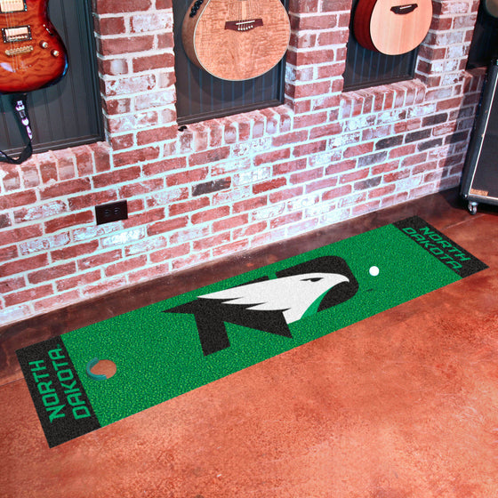 North Dakota Fighting Hawks Putting Green Mat - 1.5ft. x 6ft.