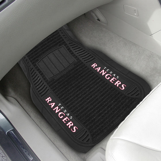 Texas Rangers 2 Piece Deluxe Car Mat Set