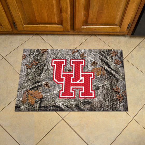 Houston Cougars Rubber Scraper Door Mat Camo