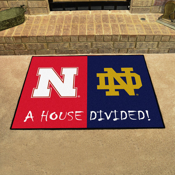 House Divided - Nebraska / Notre Dame House Divided House Divided Rug - 34 in. x 42.5 in.