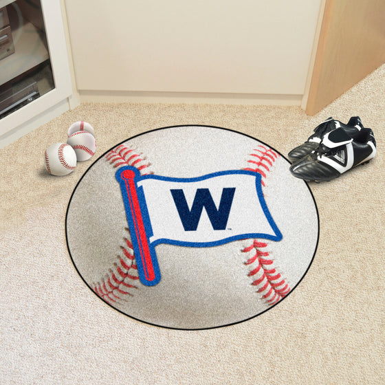 Chicago Cubs Baseball Rug - 27in. Diameter