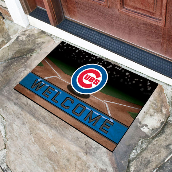 Chicago Cubs Rubber Door Mat - 18in. x 30in.