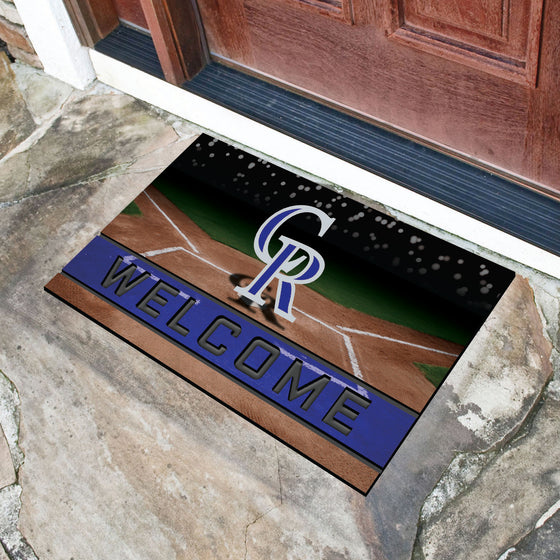 Colorado Rockies Rubber Door Mat - 18in. x 30in.