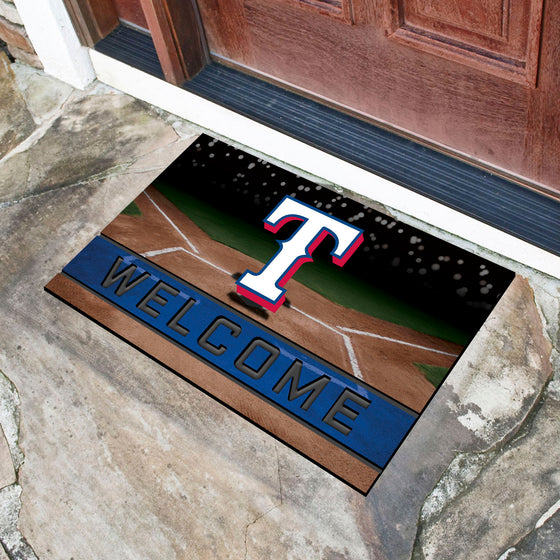 Texas Rangers Rubber Door Mat - 18in. x 30in.