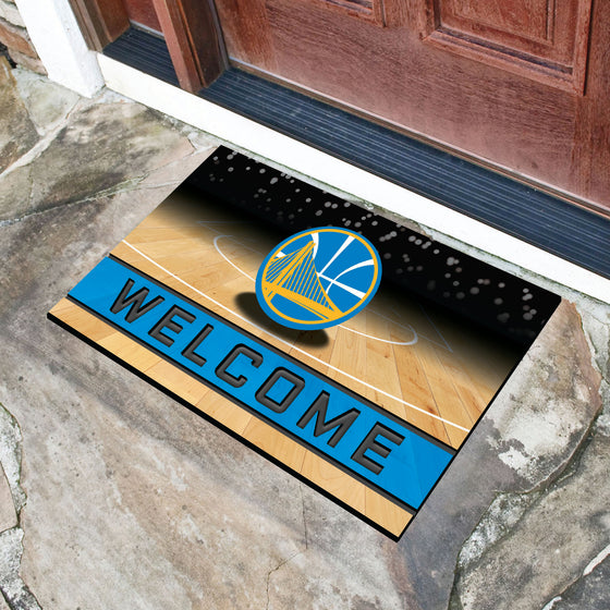 Golden State Warriors Rubber Door Mat - 18in. x 30in.