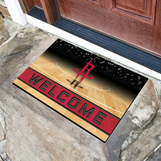 Houston Rockets Rubber Door Mat - 18in. x 30in.