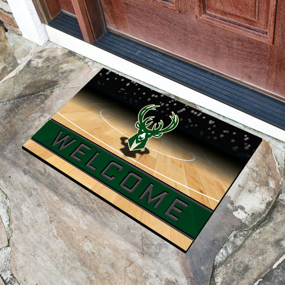 Milwaukee Bucks Rubber Door Mat - 18in. x 30in.