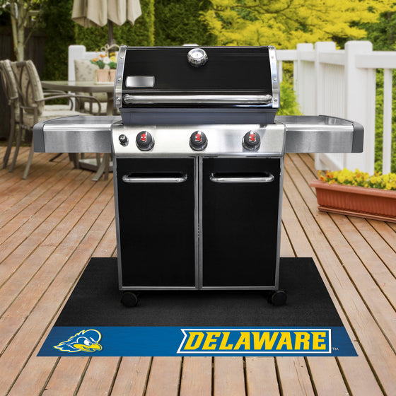 Delaware Blue Hens Vinyl Grill Mat - 26in. x 42in.