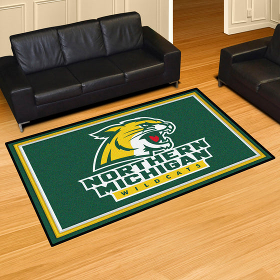 Northern Michigan Wildcats 5ft. x 8 ft. Plush Area Rug