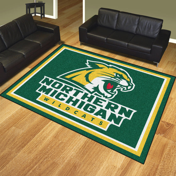 Northern Michigan Wildcats 8ft. x 10 ft. Plush Area Rug