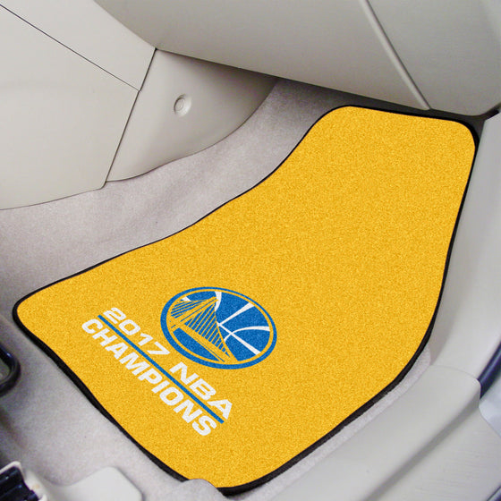 Golden State Warriors Front Carpet Car Mat Set - 2 Pieces