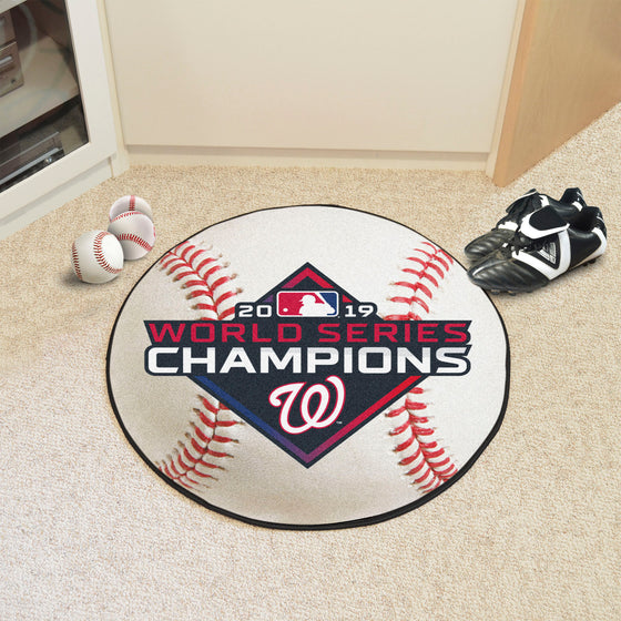 Washington Nationals Baseball Rug - 27in. Diameter