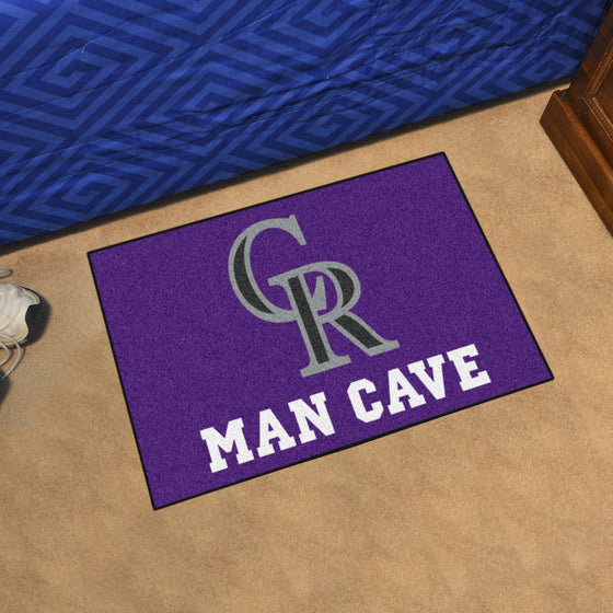 Colorado Rockies Man Cave Starter Mat Accent Rug - 19in. x 30in.