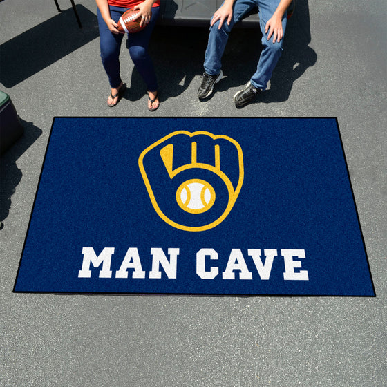 Milwaukee Brewers Man Cave Ulti-Mat Rug - 5ft. x 8ft.