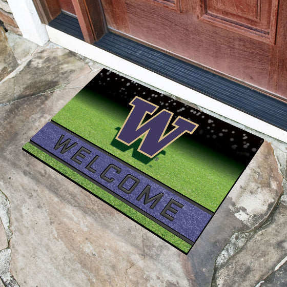 Washington Huskies Rubber Door Mat - 18in. x 30in.