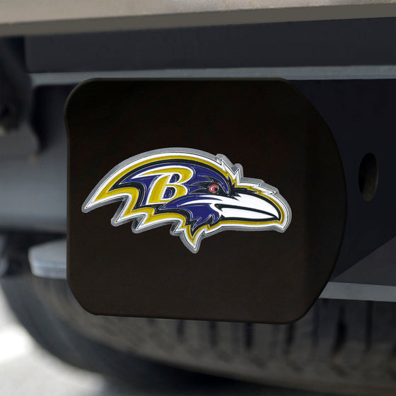 Baltimore Ravens Black Metal Hitch Cover - 3D Color Emblem