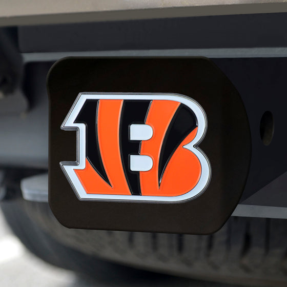 Cincinnati Bengals Black Metal Hitch Cover - 3D Color Emblem