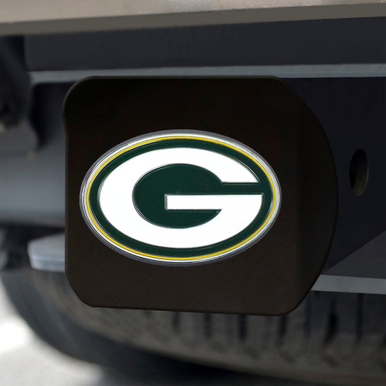 Green Bay Packers Black Metal Hitch Cover - 3D Color Emblem