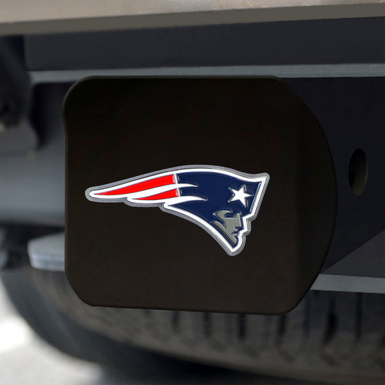 New England Patriots Black Metal Hitch Cover - 3D Color Emblem