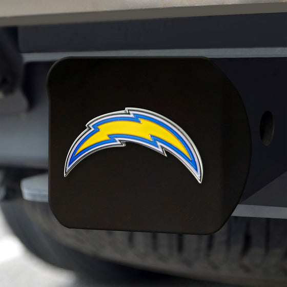 Los Angeles Chargers Black Metal Hitch Cover - 3D Color Emblem