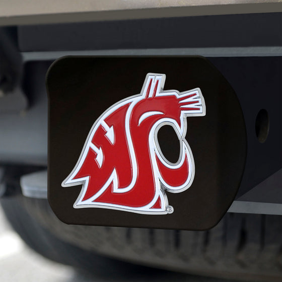 Washington State Cougars Black Metal Hitch Cover - 3D Color Emblem