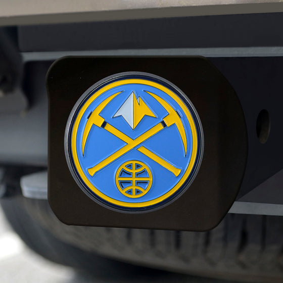 Denver Nuggets Black Metal Hitch Cover - 3D Color Emblem