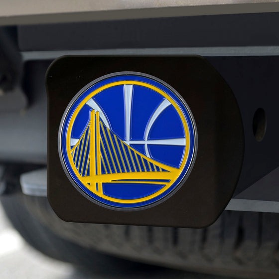 Golden State Warriors Black Metal Hitch Cover - 3D Color Emblem