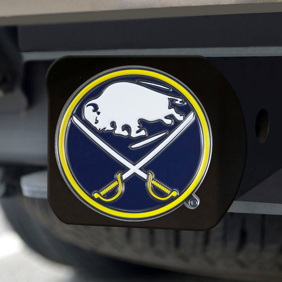 Buffalo Sabres Black Metal Hitch Cover - 3D Color Emblem