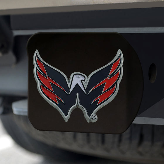 Washington Capitals Black Metal Hitch Cover - 3D Color Emblem