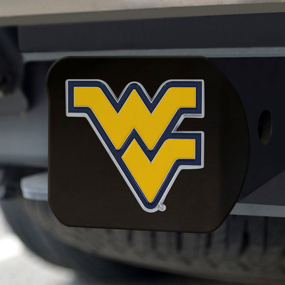 West Virginia Mountaineers Black Metal Hitch Cover - 3D Color Emblem