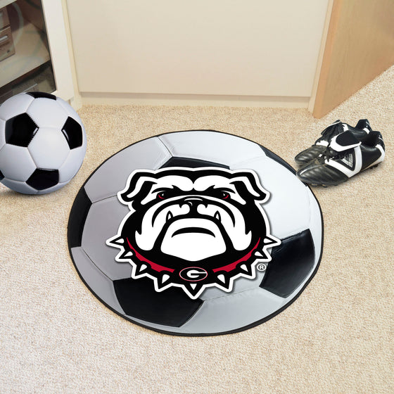 Georgia Bulldogs Soccer Ball Rug - 27in. Diameter