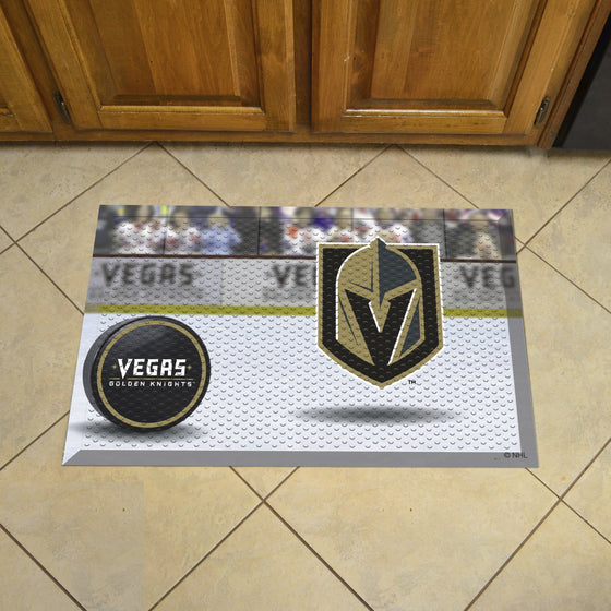 Vegas Golden Knights Rubber Scraper Door Mat