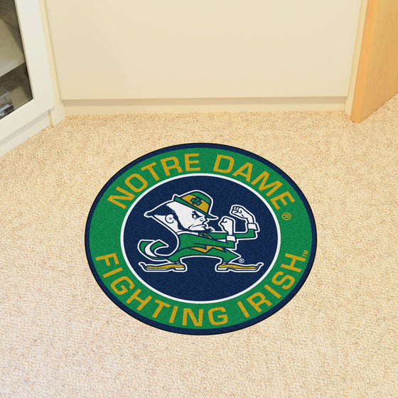 Notre Dame Fighting Irish Roundel Rug - 27in. Diameter, Leprechaun