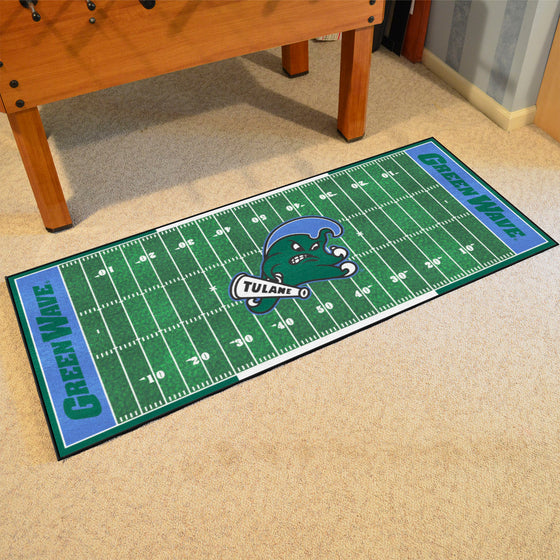 Tulane Green Wave Field Runner Mat - 30in. x 72in.