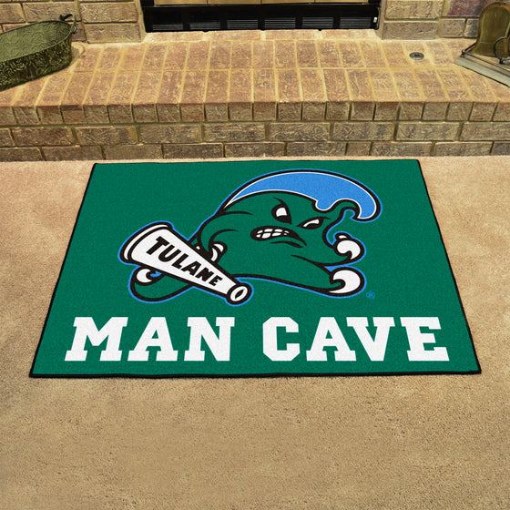 Tulane Green Wave Man Cave All-Star Rug - 34 in. x 42.5 in.