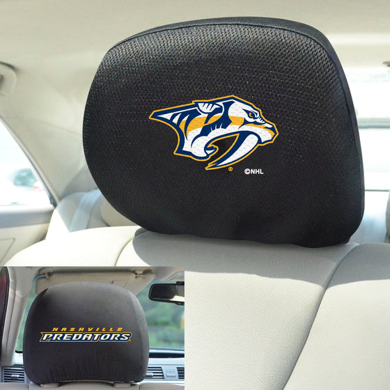 Nashville Predators Embroidered Head Rest Cover Set - 2 Pieces