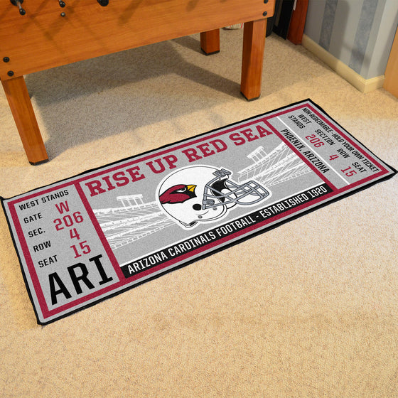 Arizona Cardinals Ticket Runner Rug - 30in. x 72in.