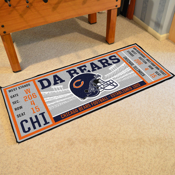 Chicago Bears Ticket Runner Rug - 30in. x 72in.