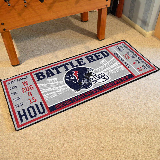 Houston Texans Ticket Runner Rug - 30in. x 72in.