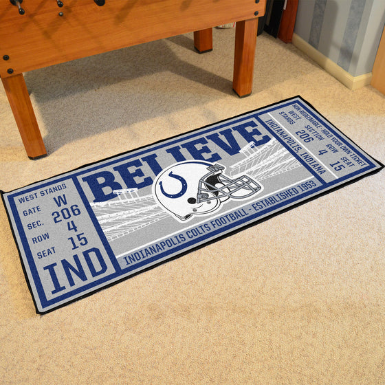 Indianapolis Colts Ticket Runner Rug - 30in. x 72in.