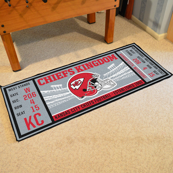 Kansas City Chiefs Ticket Runner Rug - 30in. x 72in.