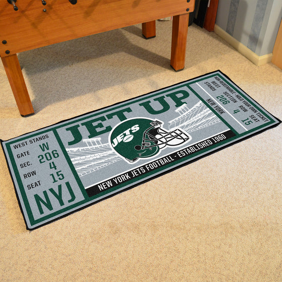 New York Jets Ticket Runner Rug - 30in. x 72in.