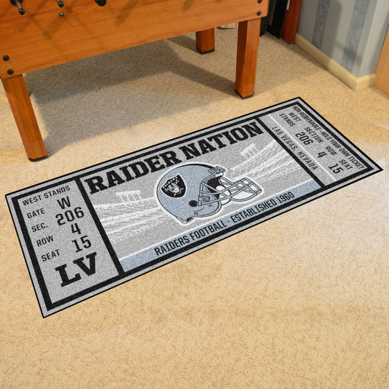 Las Vegas Raiders Ticket Runner Rug - 30in. x 72in.