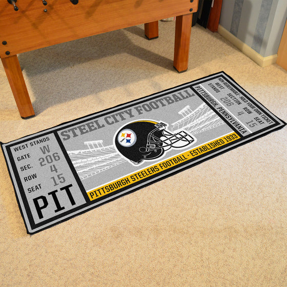 Pittsburgh Steelers Ticket Runner Rug - 30in. x 72in.