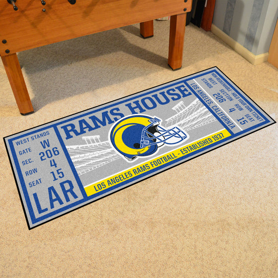 Los Angeles Rams Ticket Runner Rug - 30in. x 72in.