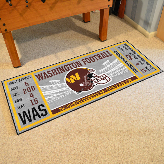 Washington Commanders Ticket Runner Rug - 30in. x 72in.