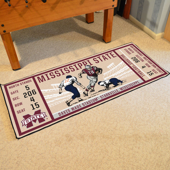 Mississippi State Bulldogs Ticket Runner Rug - 30in. x 72in.