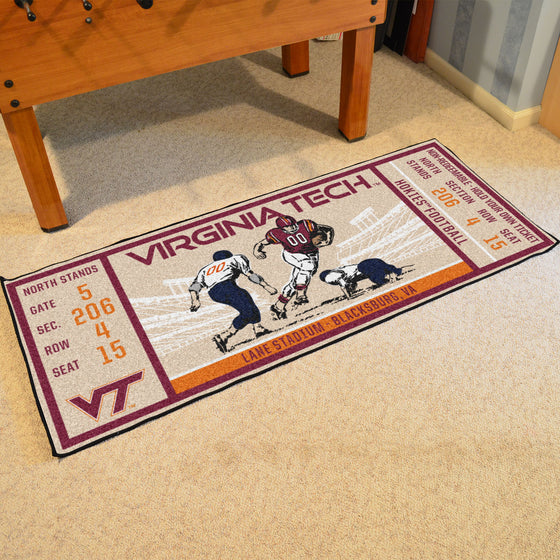 Virginia Tech Hokies Ticket Runner Rug - 30in. x 72in.